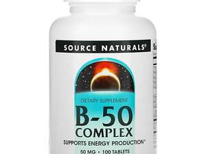 Витамины Source Naturals Vitamin B-50 Complex 50 mg 100 tabs (1086-2023-10-2682)