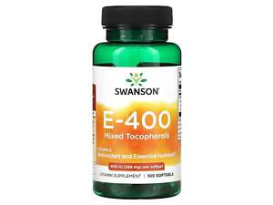 Витамины Swanson Vitamin E Mixed Tocopherols 400 IU 100sgels (1086-2022-10-0426)