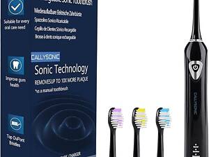 Вітрина! Електрична зубна щітка CallySonic Sonic 48 000 імпульсів за хвилину, 4 насадки