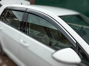 Ветровики с хромом HB (4 шт, Niken) для Volkswagen Golf 7/E-Golf 2012-2020 гг.
