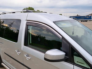 Ветровики с хромом Niken Luxury (2 шт) для Volkswagen Caddy 2010-2015 гг.