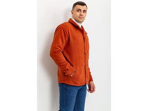 Ветровка мужская на кнопках, цвет терракотовый, 131R3022.