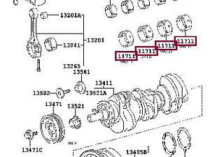 Вкладыш коленвала 110713105003