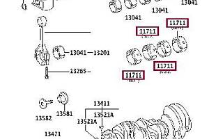 Вкладыш коленвала 1170131100C3