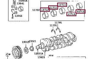 Вкладыш коленвала 117018860003