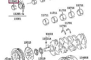Вкладыш шатуна 130413701002