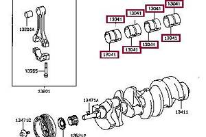 Вкладыш шатуна 130415003104
