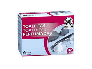 Вологі одноразові серветки Deliplus парфумовані для окулярів та оптики в індивідуальній упаковці 32 шт. Bosque Verde