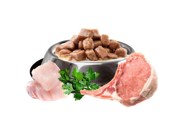 Вологий корм для кошек Mis Kiss з ягнятиною в соусі 100 г (4820164440186/4820111141432) - Фото 2