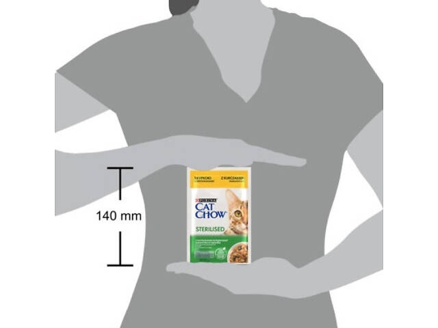 Вологий корм для кошек Purina Cat Chow Sterilised з куркою та баклажанами в желе 85г (7613037025644) - Фото 3