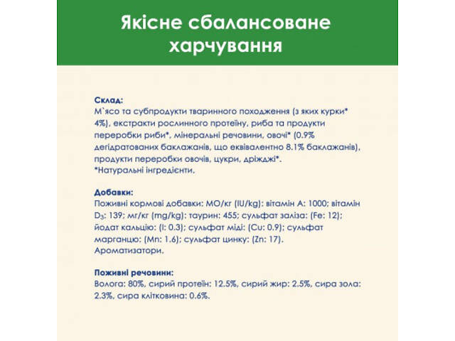 Вологий корм для кошек Purina Cat Chow Sterilised з куркою та баклажанами в желе 85г (7613037025644) - Фото 7