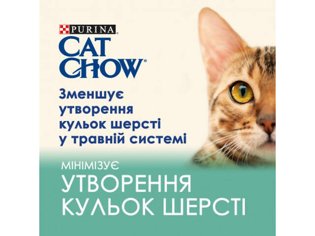 Вологий корм для кошек Purina Cat Chow Hairball з куркою та зеленою квасолею в желе 85г (7613037031393) - Фото 7