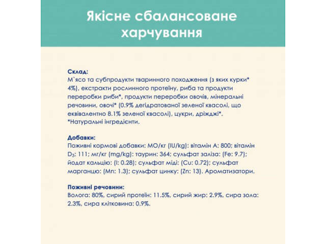 Вологий корм для кошек Purina Cat Chow Hairball з куркою та зеленою квасолею в желе 85г (7613037031393) - Фото 10