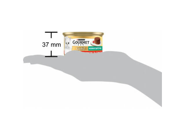 Вологий корм для котів Purina Gourmet Gold. Ніжні біточки з яловичиною та томатами 85 г (7613035442474) - Фото 4