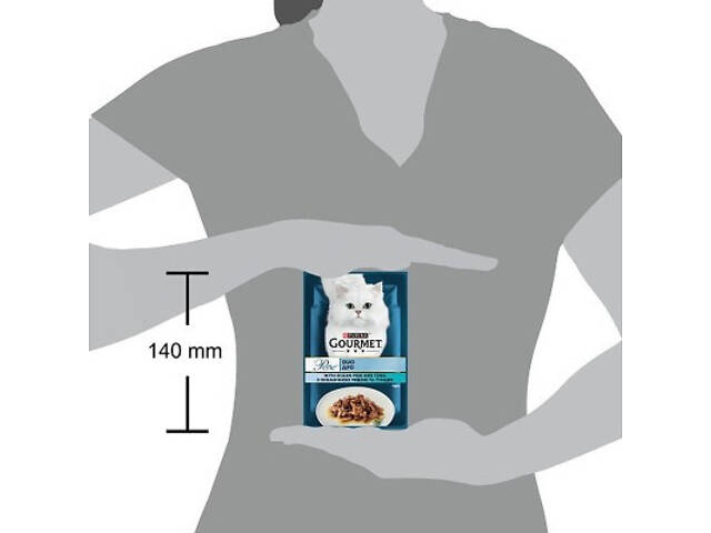 Вологий корм для кошек Purina Gourmet Perle з Океанічною рибою, Тунцем у підливі 85 г (8445291188099) - Фото 3