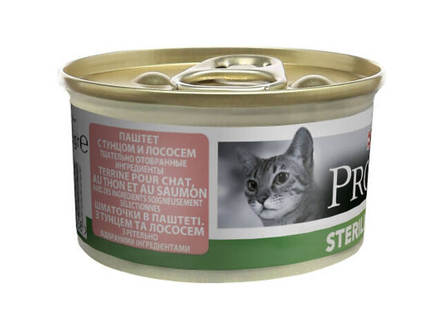 Вологий корм для кошек Purina Pro Plan Sterilised З тунцем і лососем 85 г (8445290173287) - Фото 2