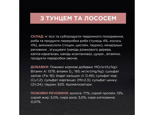 Вологий корм для кошек Purina Pro Plan Sterilised З тунцем і лососем 85 г (8445290173287) - Фото 8