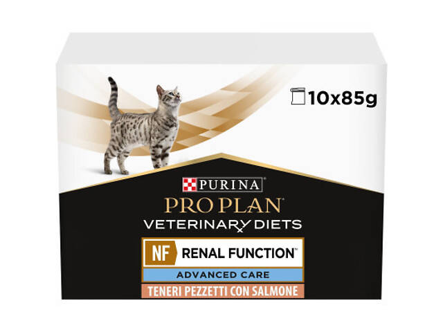 Вологий корм для кошек Purina Pro Plan Veterinary Diets NF Renal Function Advanced Care При патології нирок З лососем 10 - Фото 1