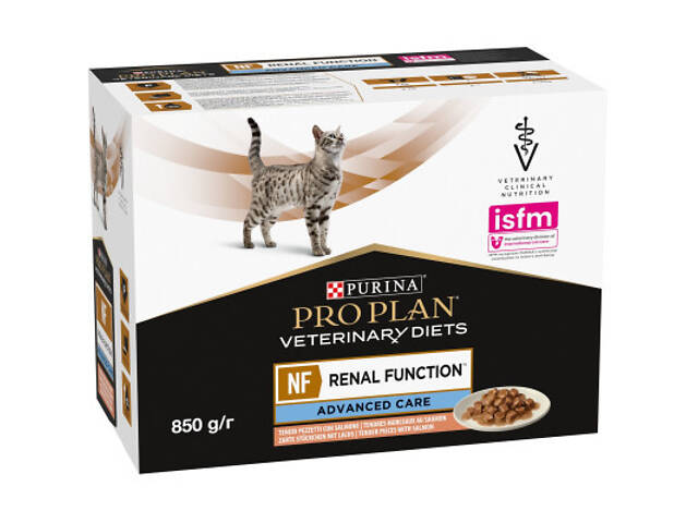 Вологий корм для кошек Purina Pro Plan Veterinary Diets NF Renal Function Advanced Care При патології нирок З лососем 10 - Фото 9