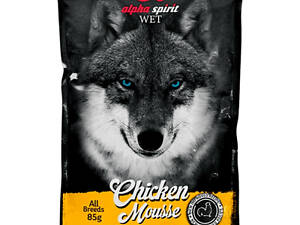 Вологий корм для собак Alpha Spirit старше 1 року з куркою 85 г (8436586311636)