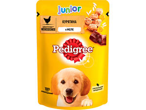 Влажный корм для собак Pedigree Junior Курица с рисом в желе 100 г (5900951017247)