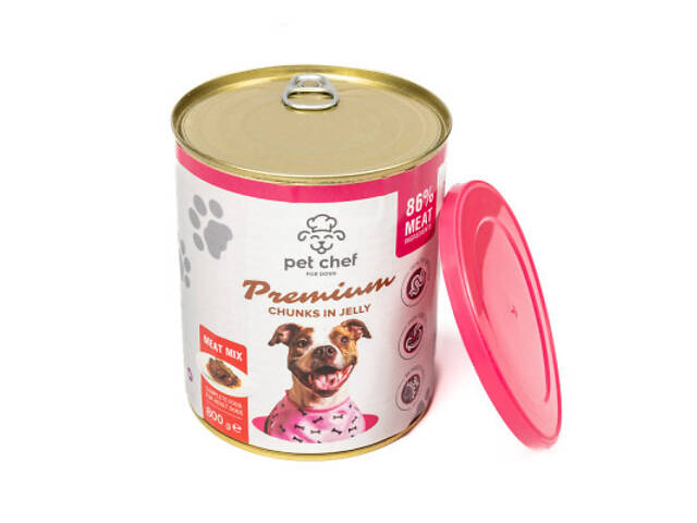 Вологий корм для собак Pet Chef М'ясний мікс 800 г (4820255193649) - Фото 3