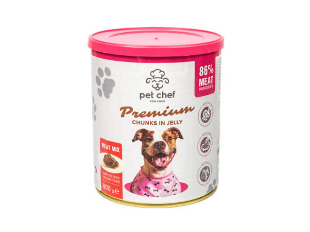 Вологий корм для собак Pet Chef М'ясний мікс 800 г (4820255193649) - Фото 5
