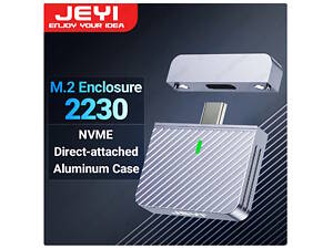 Внешний адаптер JEYI M.2 NVMe 2230 PCIe SSD to USB 3.2 Gray карман