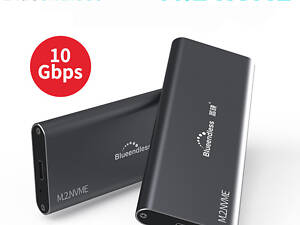 Внешний карман Blueendless M280N для M.2 SSD NVMe PCIe USB 3.1 Type-C с радиатором и термопрокладкою
