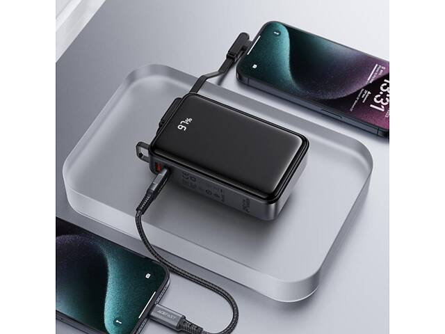 Внешний аккумулятор ACEFAST M4 PD67W Power Bank 20000mAh Black yL. - Фото 7