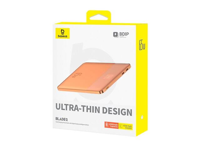Внешний аккумулятор Baseus Blade2 Fast-Charging Power Bank with Digital Display Intelligent Edition 12000mAh - Фото 2
