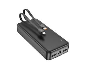Внешний аккумулятор HOCO J118A Speed energy power bank with cable(20000mAh) Black yL.