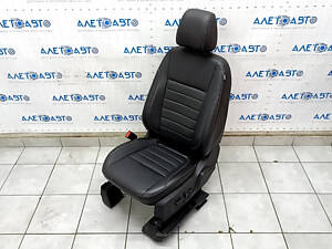 Водительское сидение Ford C-max MK2 13-18 с airbag, электро, кожа черная, подогрев, надрыв на спинке