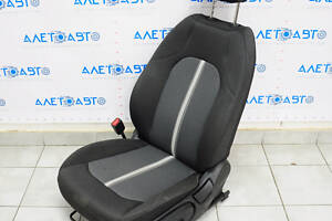 Сидіння водія Hyundai Sonata 20- без airbag, хутро, ганчірка чорне з сірим