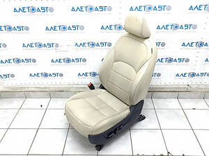 Водительское сидение Infiniti QX50 19- с airbag, электро, подогрев, кожа бежевая, потерто, царапины на спинке, под чистк