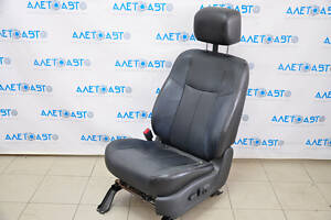 Сидіння водія Nissan Pathfinder 13-20 з airbag, елект, шкіра чорний, підгол з монітор надрив