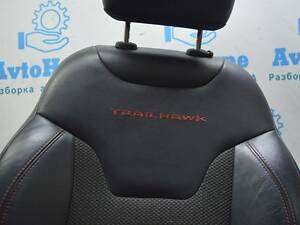 Водительское сидение с Airbag Jeep Compass 17- электро, комбинир черн кожа с крас строч, TRH 6GB37LT5AC