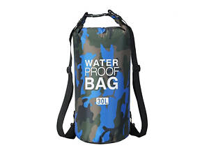 Водонепроникний герметичний мішок GM02 30L для рафтингу, кемпінгу та туризму - Camo Blue