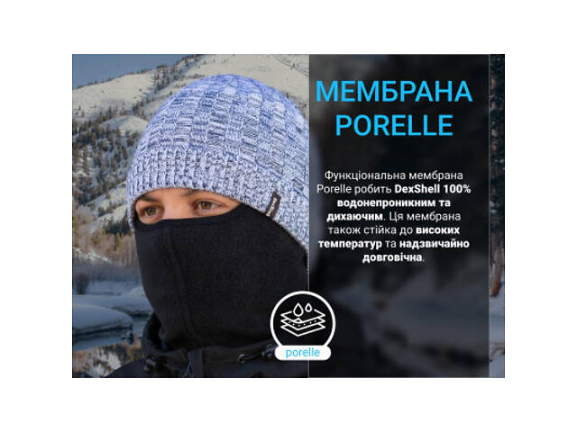 Водонепроникна шапка Dexshell Heathered Rib Knit Beanie Onesize 56-58 см хакі (DH32405SSN) - Фото 3