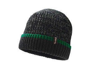 Водонепроникна зимова шапка Dexshell Cuffed Beanie розмір S/M (56-58 см) Чорна із зеленою смугою