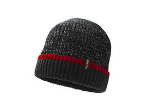 Водонепроникна зимова шапка Dexshell Cuffed Beanie розмір S/M (56-58 см) Чорна з червоною смугою