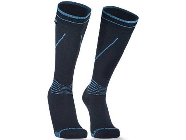 Водонепроникні шкарпетки Dexshell Longlite Socks 2.0, блакитні смужки M (39-42) (DS72506JBB-M) - Фото 1