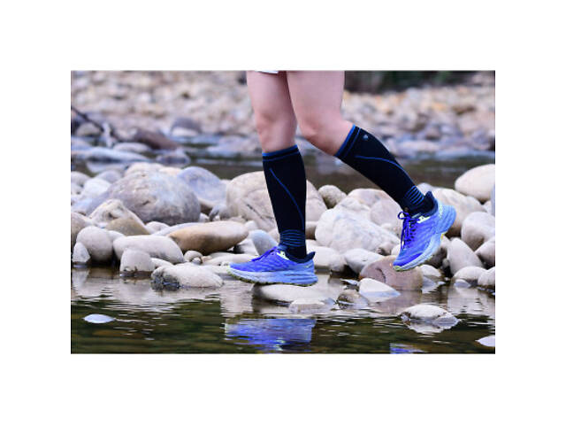 Водонепроникні шкарпетки Dexshell Longlite Socks 2.0, блакитні смужки M (39-42) (DS72506JBB-M) - Фото 9