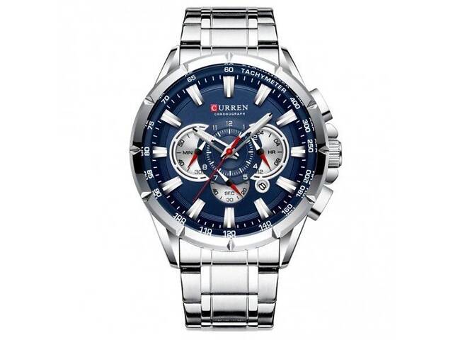 Водостойкие кварцевые часы Curren Rodos silver - Фото 3