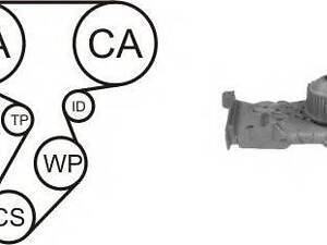 Водяний насос + комплект зубчатого ременя AIRTEX WPK164101 на RENAULT CLIO Mk II (BB0/1/2_, CB0/1/2_)