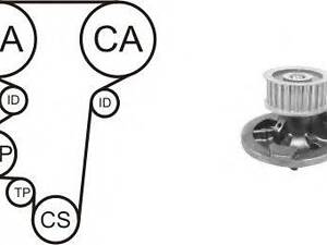 Водяний насос + комплект зубчастого ременя AIRTEX WPK 169601 на OPEL ASTRA F (56_, 57_)