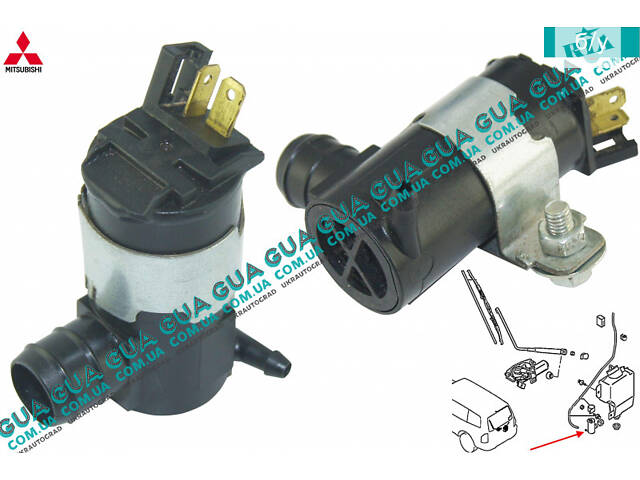 Водяной насос, система очистки окон ( моторчик бачка стеклоомывателя ) MB358361 Mitsubishi / МИТСУБИСИ PAJERO III 2000-2