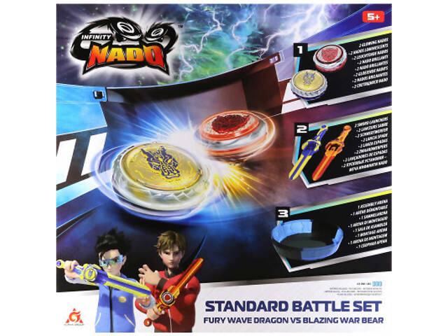 Волчок Auldey Infinity Nado VI Battle Set Fury Wave Dragon vs Blazing War Bear (EU654181) - Фото 6