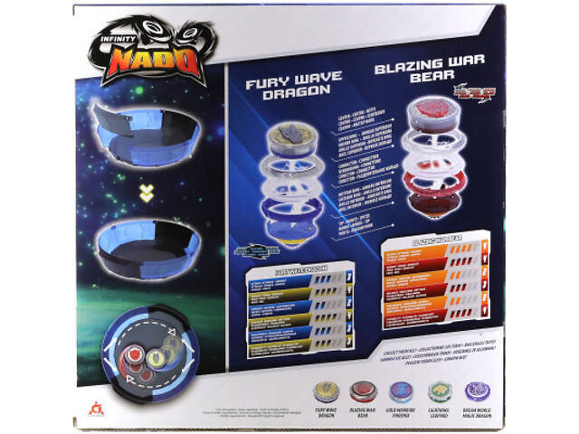 Волчок Auldey Infinity Nado VI Battle Set Fury Wave Dragon vs Blazing War Bear (EU654181) - Фото 7