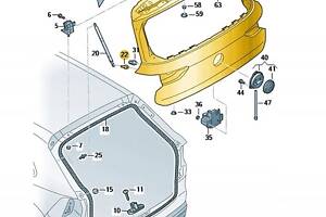 Volkswagen GOLF VIII 8 Кришка задня 5H6827025D